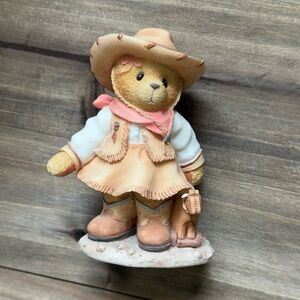 Cherished Teddies Cowboy Bear in Tan and Cream